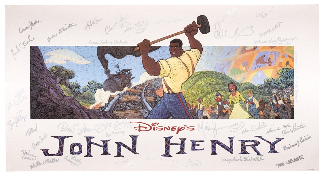 John Henry Disney short film signed poster.