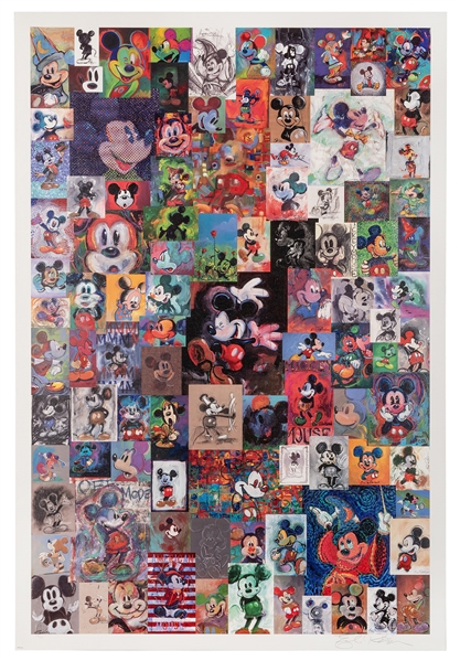 One-Hundred Mickeys signed lithograph.