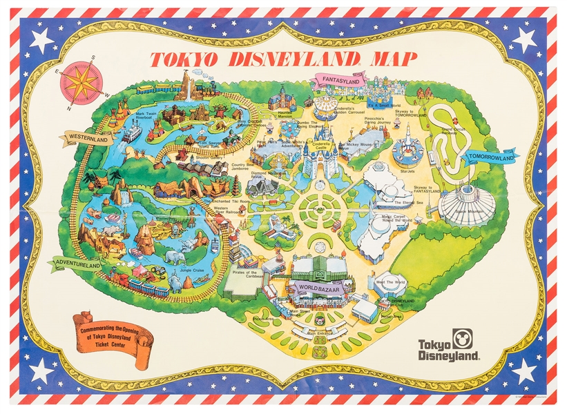 Pre-Opening Tokyo Disneyland Map.