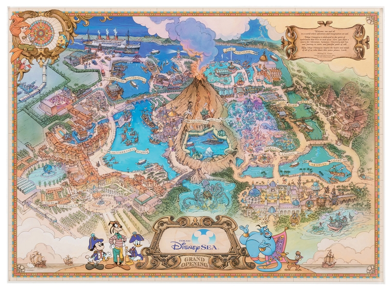 Three Tokyo DisneySea Grand Opening Fun Maps.