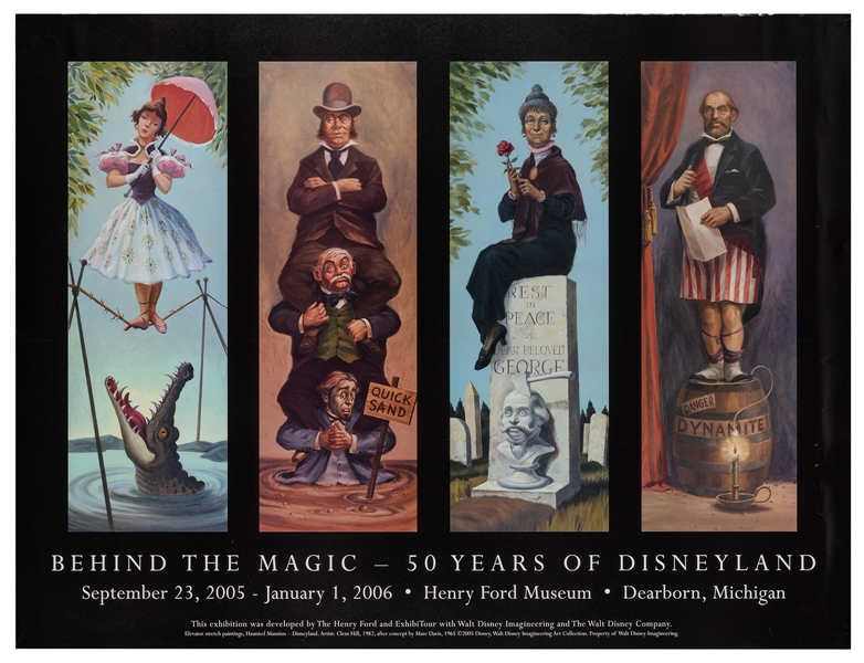 Lot of seven posters from “Behind the Magic—50 Years of Disney” at the Henry Ford Museum.