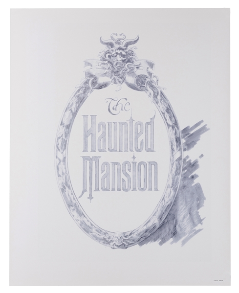 Enormous lot of 18 images of Haunted Mansion concept art from Disney’s print on demand system.