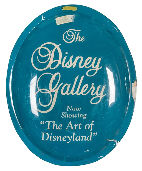 Original oval Disney Gallery Sign from Disneyland.