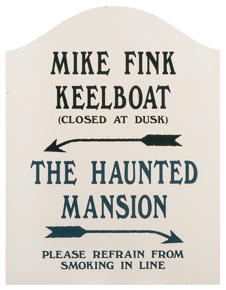 Disneyland Mike Fink Keelboat/Haunted Mansion Sign.