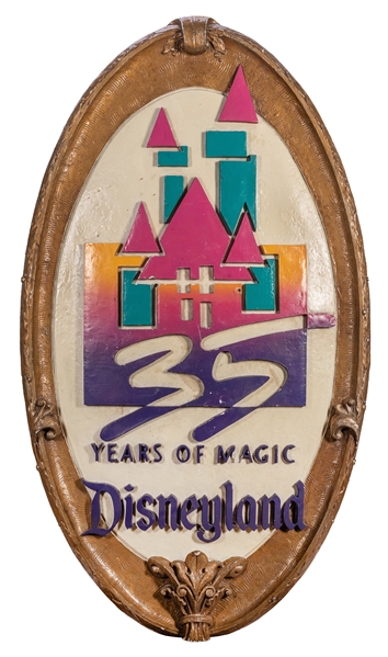 35 Years of Magic Disneyland large park used sign.