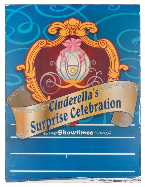 Cinderella’s Surprise Celebration metal sign.