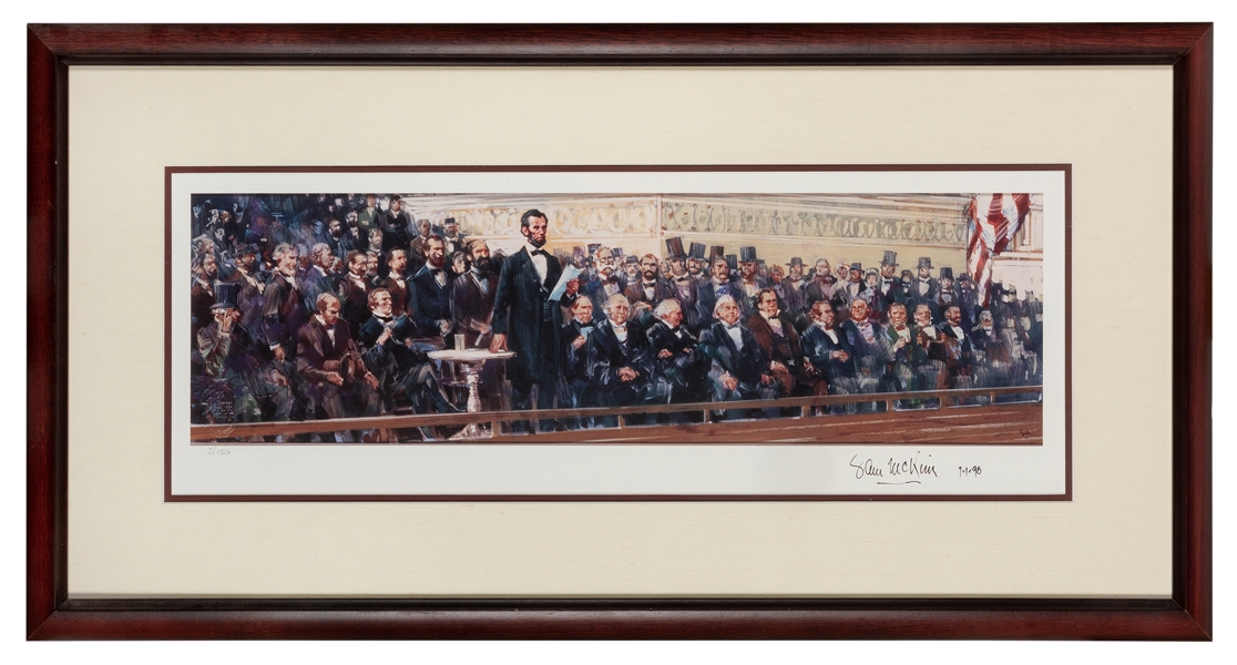 Great Moments with Mr. Lincoln signed lithograph.