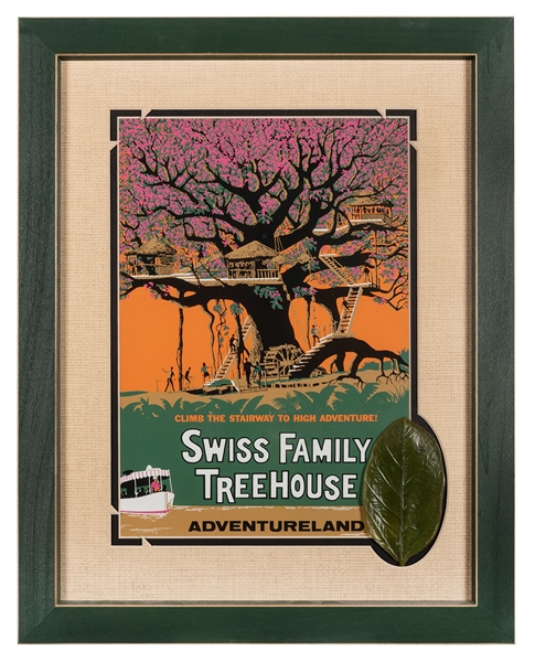 Swiss Family Treehouse mini poster with original leaf.