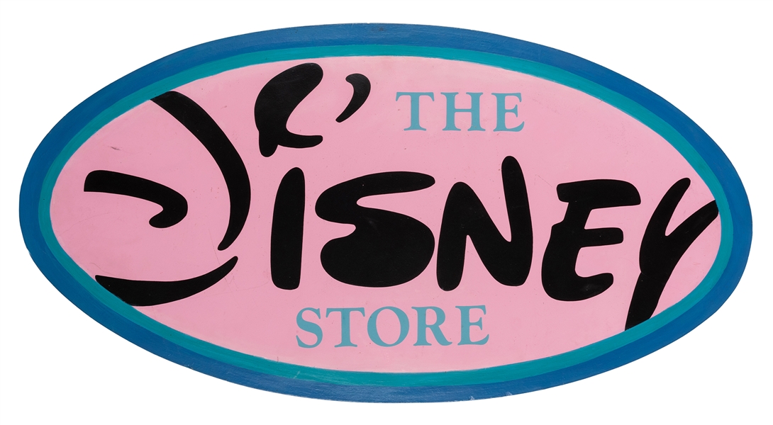 Hand painted sign from The Disney Store.