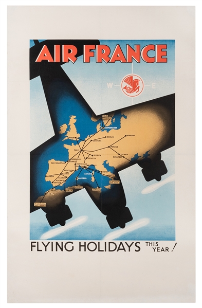 Air France. Flying Holidays this Year! Circa 1935. 