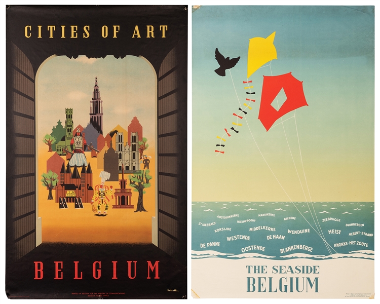 Belgium. Two 1950s Travel Posters.