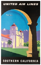 Binder, Joseph (1898-1972). Southern California. United Air Lines. 1950s. 