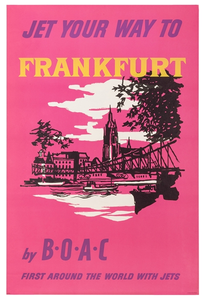 BOAC. Jet Your Way to Frankfurt. 1957.