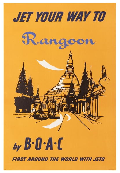 BOAC. Jet Your Way to Rangoon. 1957.