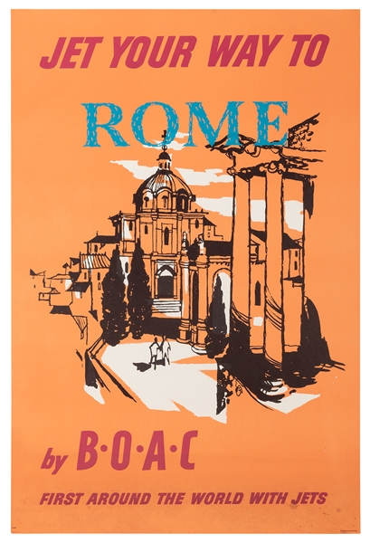 BOAC. Jet Your Way to Rome. 1957.
