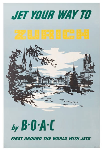 BOAC. Jet Your Way to Zurich. 1957.