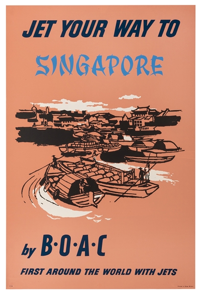 BOAC. Jet Your Way to Singapore. 1957.