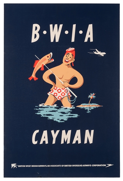 Cayman. British West Indian Airways/BWIA. Circa 1950s.