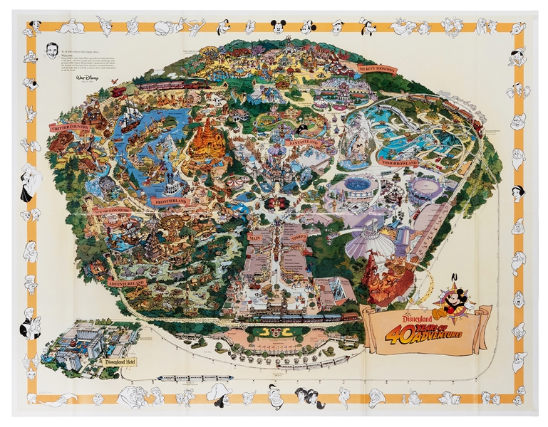 Disneyland 1995 Pair of Souvenir Maps.