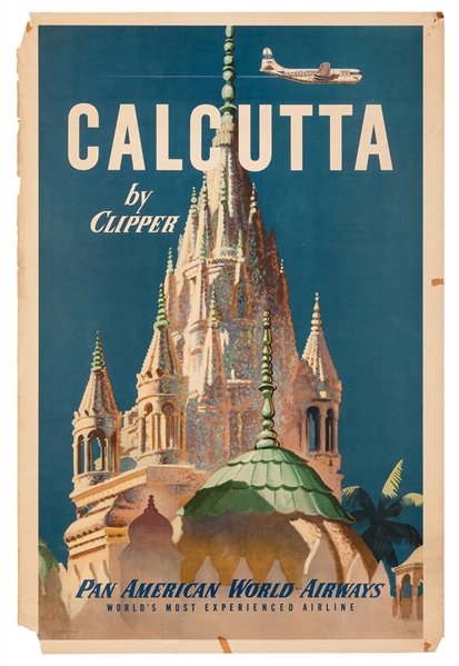 [India] Calcutta. Pan American World Airways. 1951.