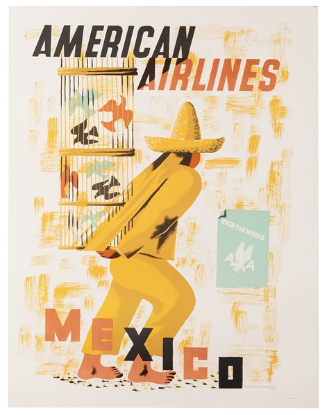 Kauffer, Edward McKnight (1890-1954). American Airlines. Mexico. 1948.