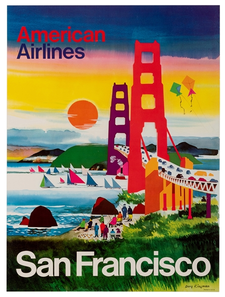 Kingman, Dong (1911-2000). American Airlines. San Francisco.