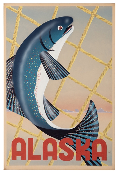 Alaska. Original Tourism Poster Art.