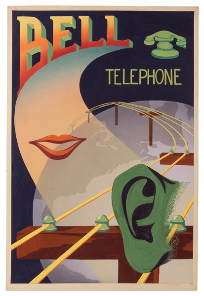 Bell Telephone. Original Poster Art.