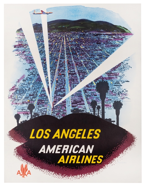 Ludekens, Fred (1900–1982). Los Angeles. American Airlines. 