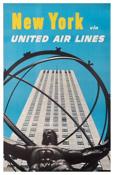 New York via United Air Lines.