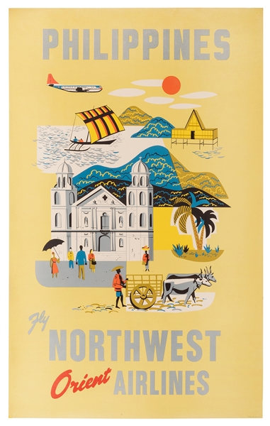 Philippines. Fly Northwest Orient Airlines. 