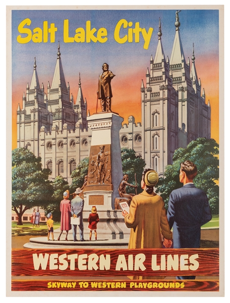 Salt Lake City. Western Air Lines.