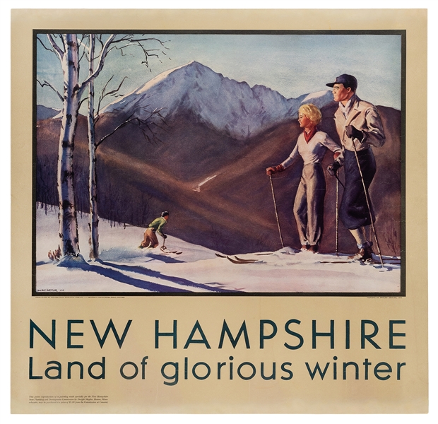 Shepler, Dwight Clark (1905-1974). New Hampshire. Land of Glorious Winter.