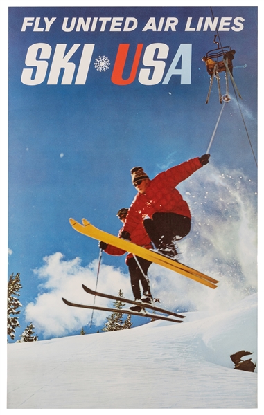 Ski USA. Fly United Air Lines.