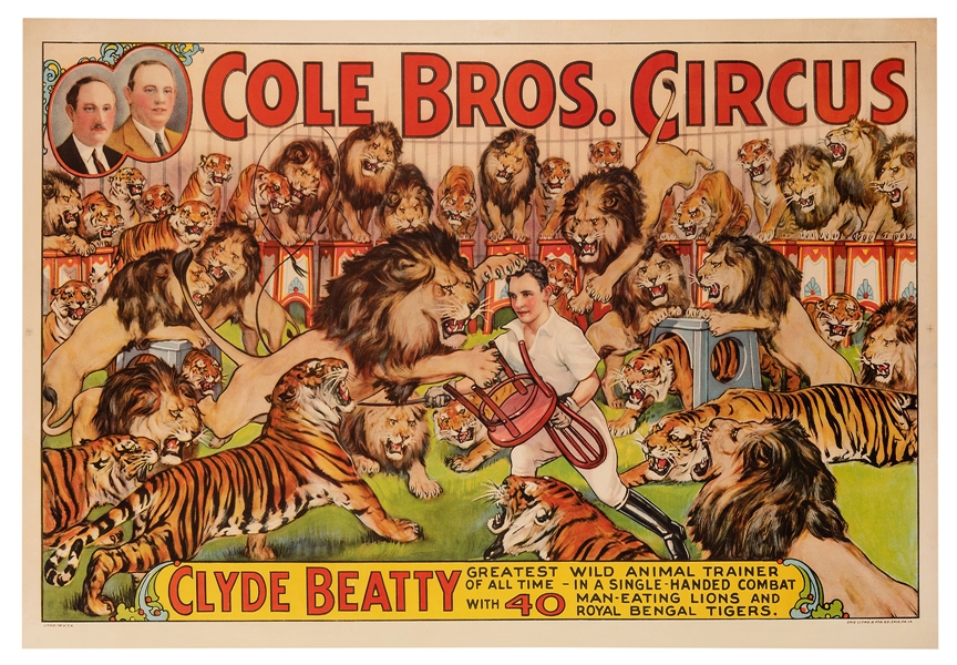 Cole Bros. Circus. Clyde Beatty.