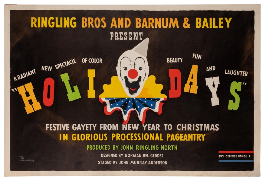 Kauffer, Edward McKnight (American, 1890–1954). Ringling Bros. and Barnum & Bailey Circus. “Holidays.”
