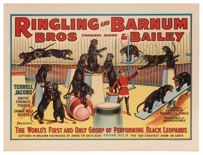 Ringling Brothers and Barnum & Bailey. Terrell Jacobs / Black Leopards.