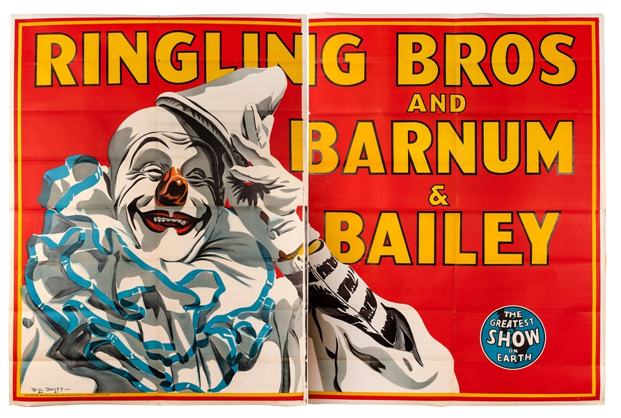 Ringling Bros. and Barnum & Bailey. Billboard Poster. 1945.