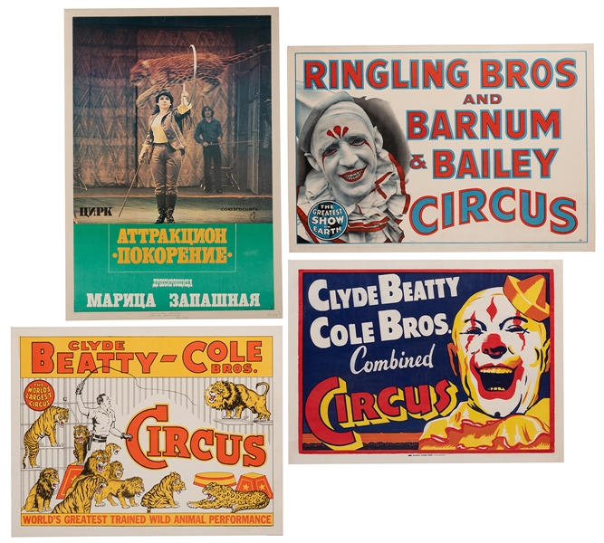 Group of Four Circus Posters. 