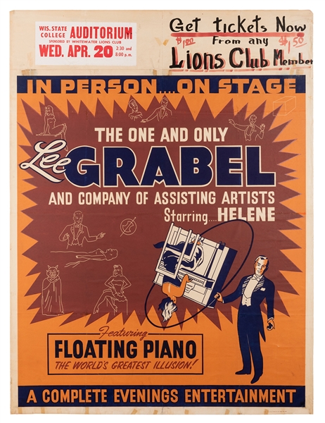 Grabel, Lee. The One and Only Lee Grabel and Company of Assisting Artists. Starring…Helene. Featuring Floating Piano. 