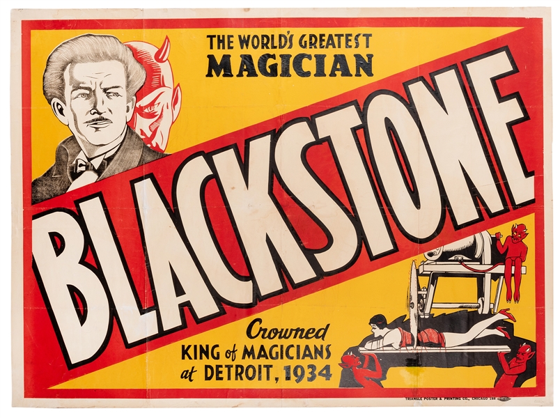 Blackstone. Crowned King of Magicians at Detroit, 1934.