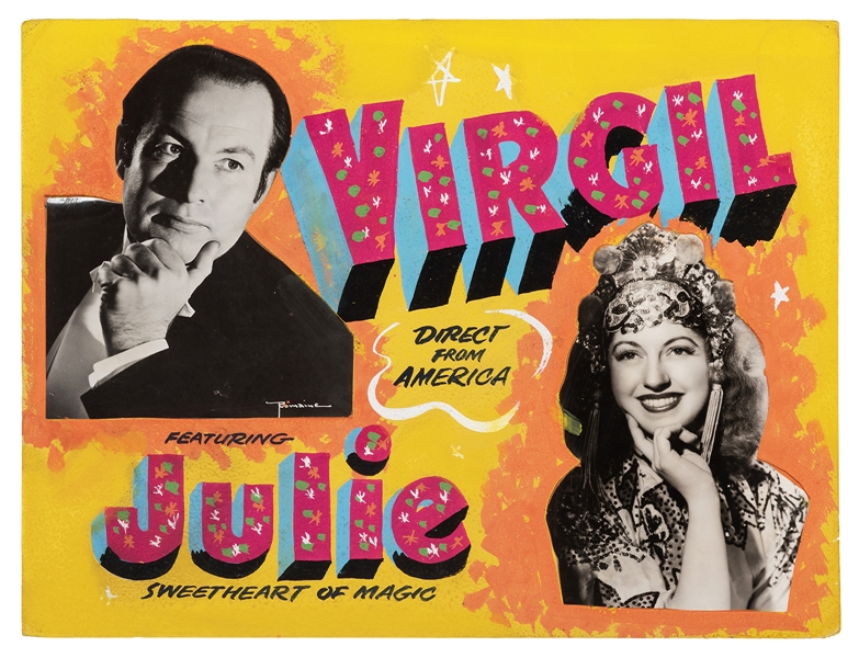 Virgil and Julie. Original Lobby Board.
