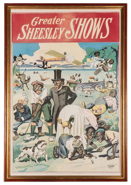 Greater Sheesley Shows. Minstrelsy Poster.