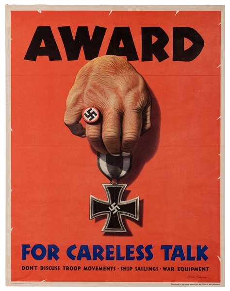 Dohanos, Stephen. Award for Careless Talk. USA, 1944. 