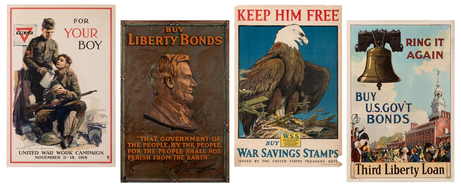 Four World War I Liberty Loan / Campaign Posters.
