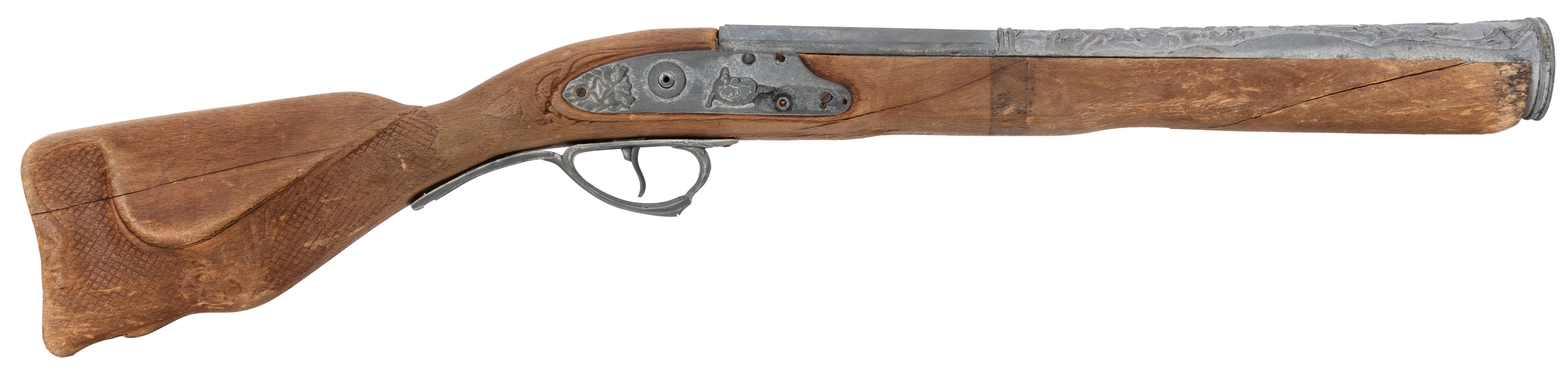 Wood and metal blunderbuss from the armory scene in Pirates of the Caribbean