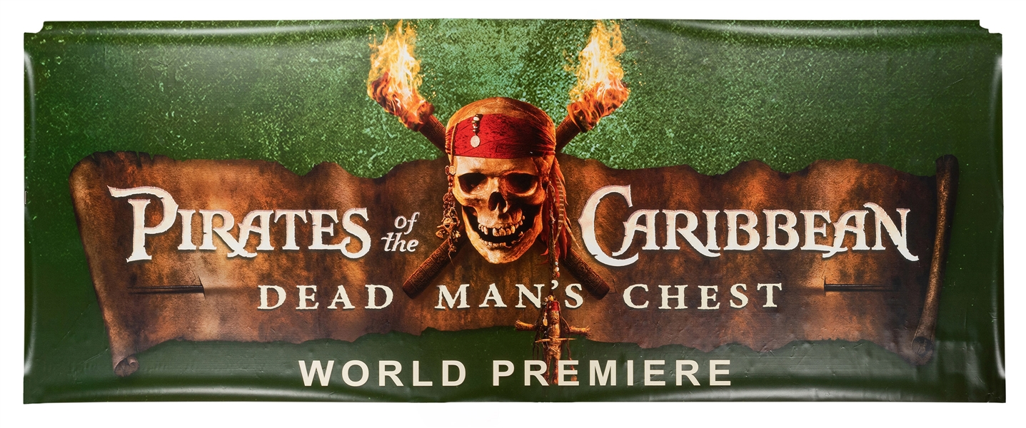 Pirates of the Caribbean: Dead Man’s Chest Park Used Vinyl Banner.