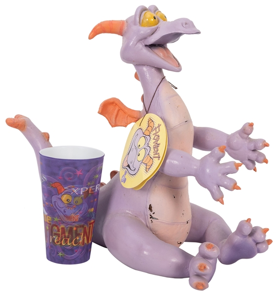 Figment Rubber Figure and Lenticular Cup.