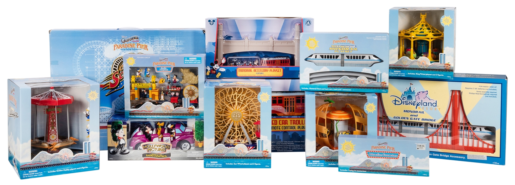 Enormous Lot of California Adventure Opening Day Toys.  .  .  .  .