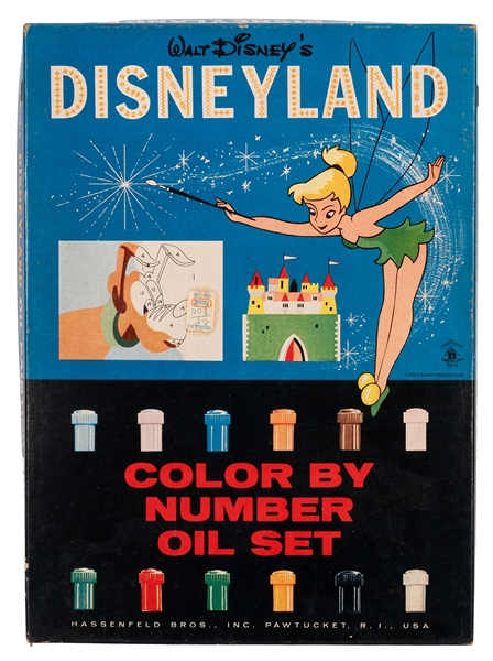 Disneyland Color by Numbers Oil Set 1950s.